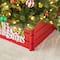 Glitzhome® Red Merry Christmas Crate Tree Collar